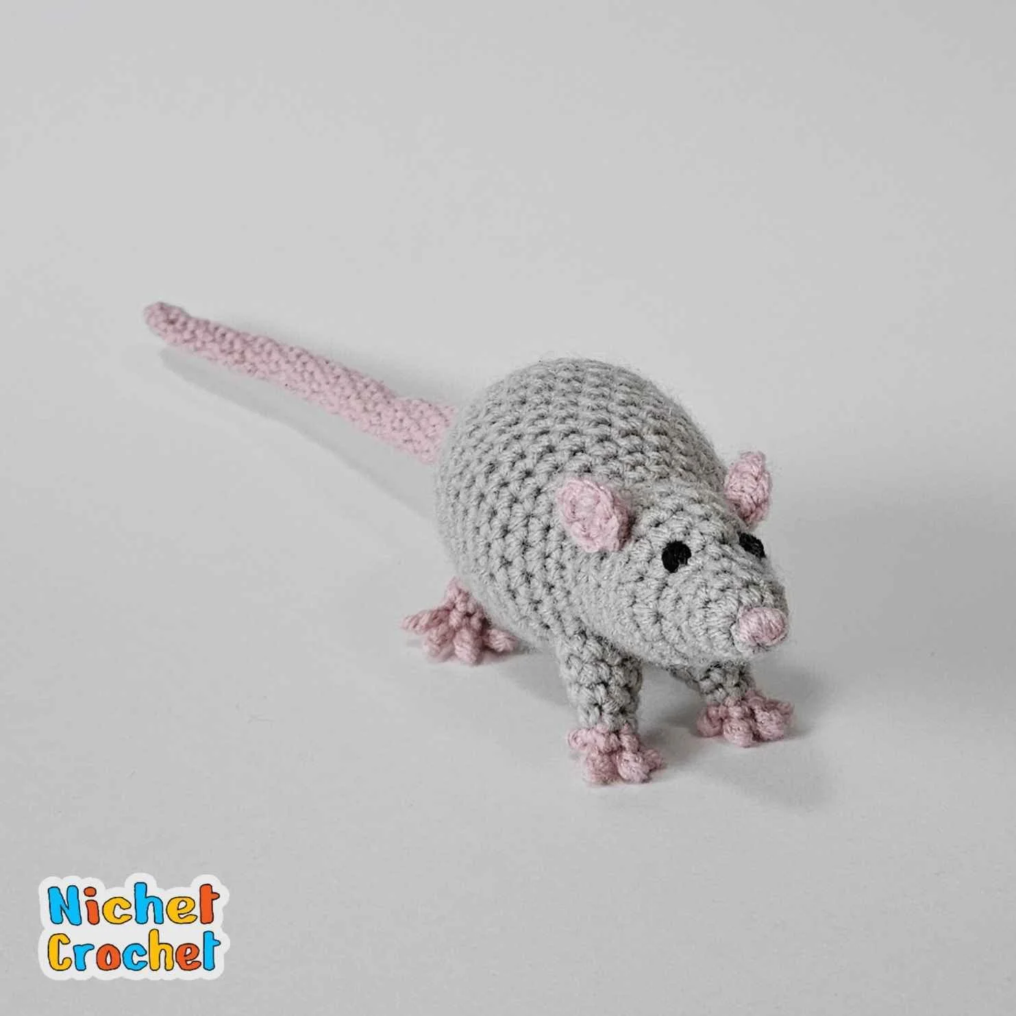 Zombie Rat and Saddle for Rat Jockey, MINI ACCESSORY — Nichet Crochet